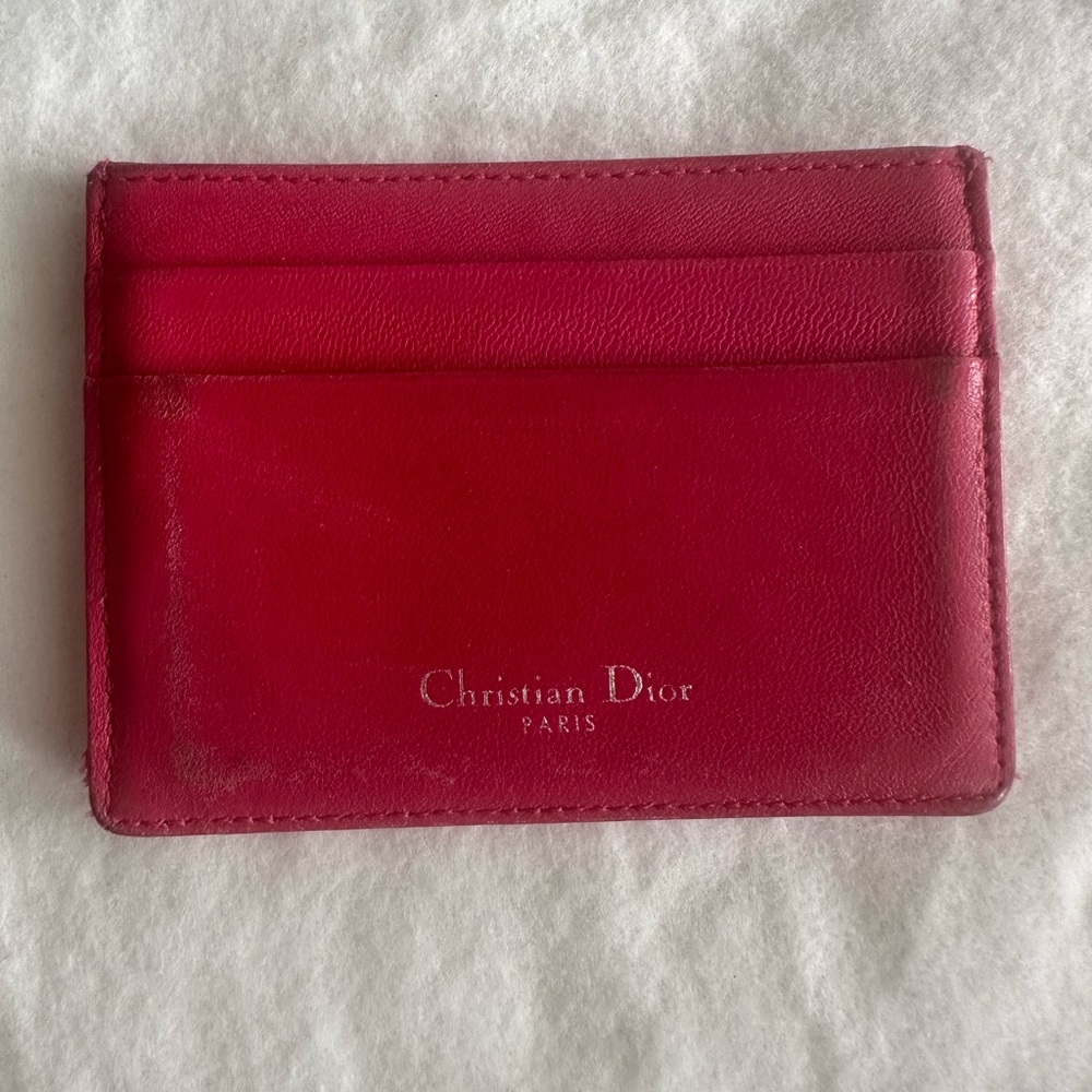 Christian Dior Fushia Pink Leather Card Case - Picture 4 of 11